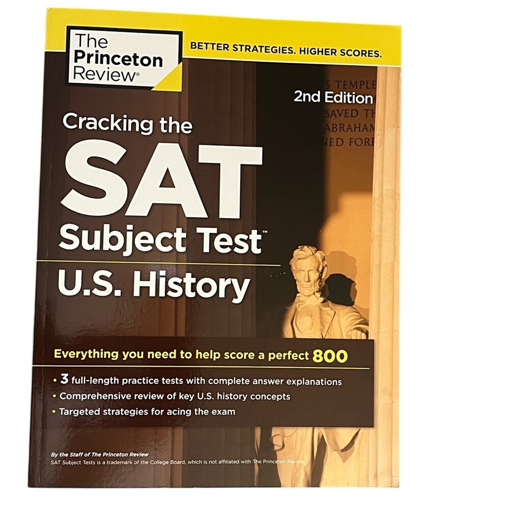 Cracking The SAT Subject Test U S History Paperback Book The Princeton Review